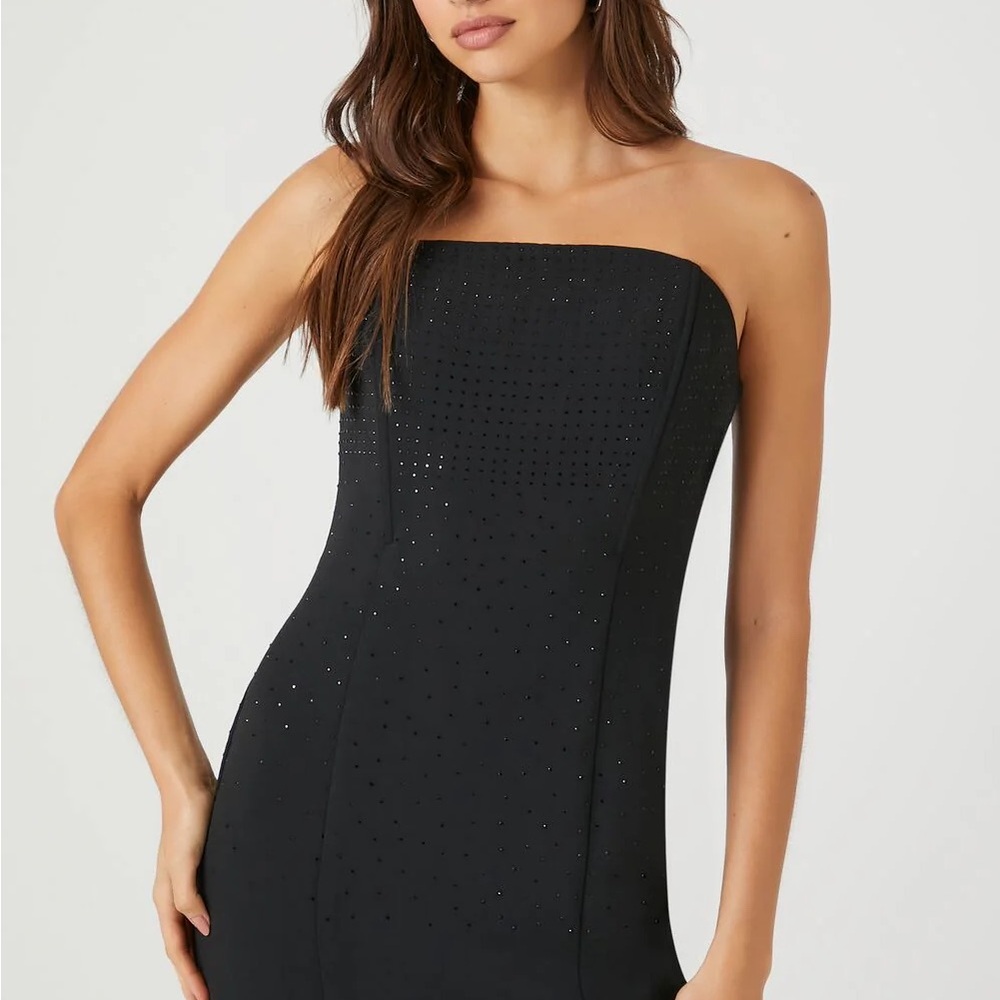 Forever 21 Black Rhinestone Tube Dress